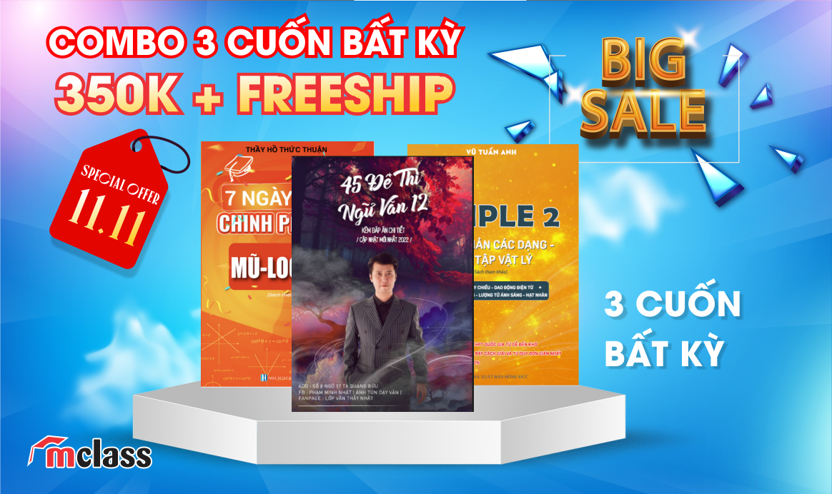 COMBO SÁCH 3 MÔN BẤT KỲ